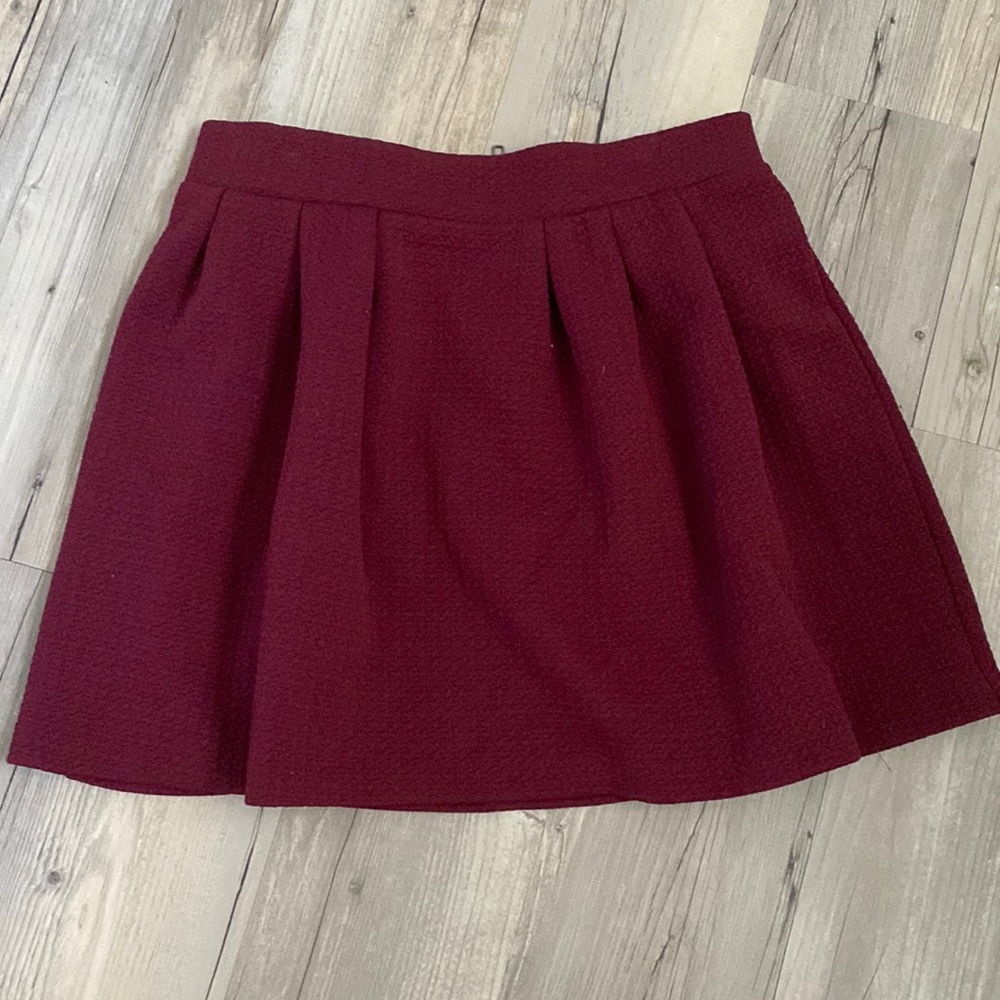 Burgundy Miniskirt